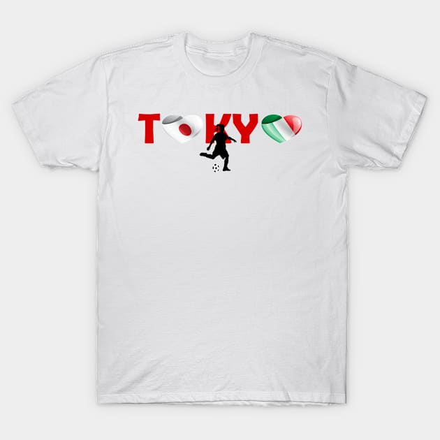 Football in Tokyo - team Italy (IT) T-Shirt by ArtDesignDE